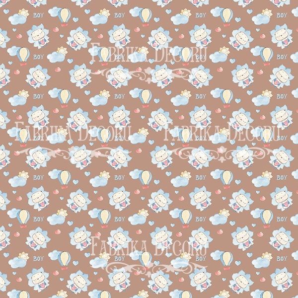 Double-sided scrapbooking paper set Sweet baby boy 12"x12", 10 sheets - foto 2