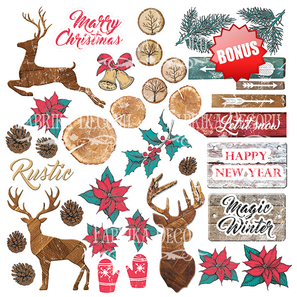 Double-sided scrapbooking paper set  Christmas fairytales 8"x8", 10 sheets - foto 11