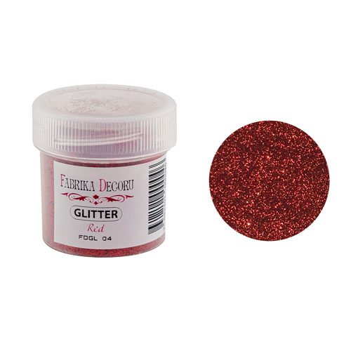 Glitter, Farbe Rot 20, ml - Fabrika Decoru