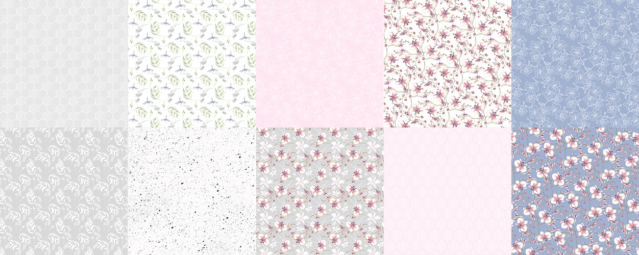 Double-sided scrapbooking paper set Tender orchid 12"x12" 10 sheets - foto 0