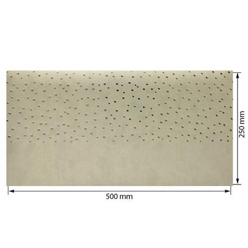 Piece of PU leather for bookbinding with gold pattern Golden Drops Beige, 50cm x 25cm - foto 0