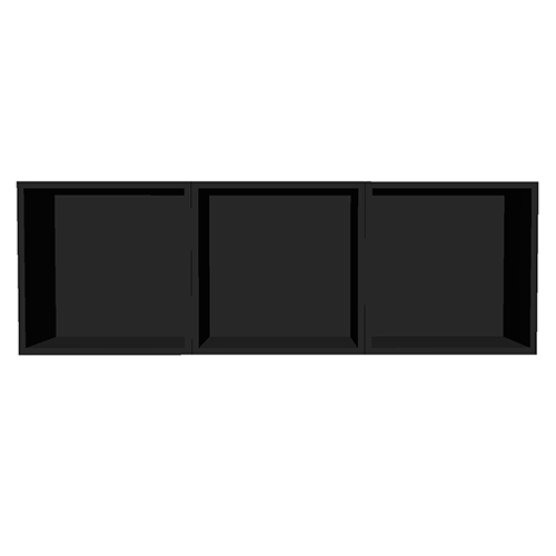 Shelf 400mm x 400mm x 250mm, Black body, Back Panel MDF - foto 4