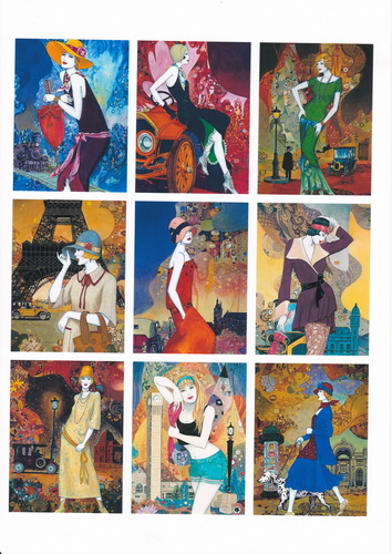 Zestaw obrazków do dekorowania "Kobiece obrazy Gustava Klimta 2" - Fabrika Decoru