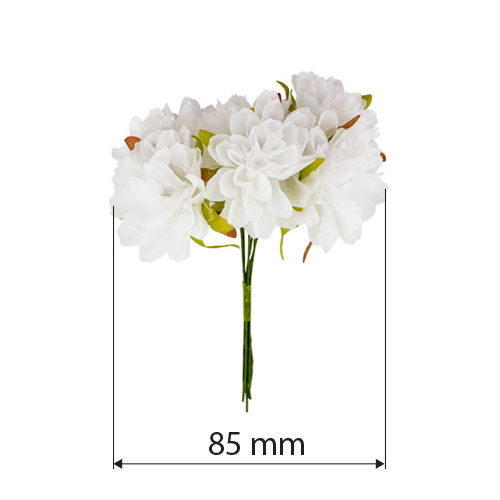 Zestaw kwiatów czereśni, biały, 6 szt - foto 0  - Fabrika Decoru