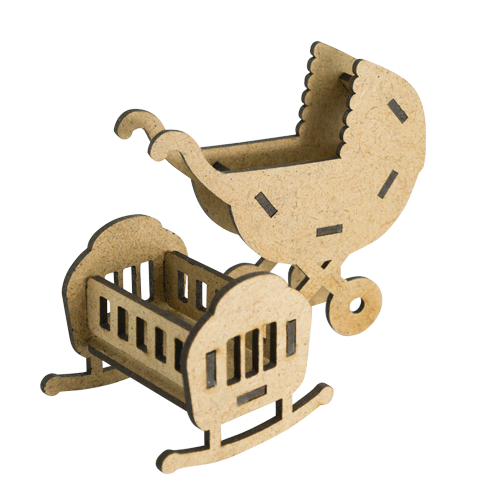 Figurki 3D do dekoracji domków dla lalek lub shadow boxów, Zestaw #57 - Fabrika Decoru