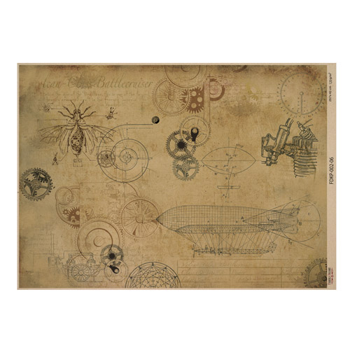 Набір одностороннього крафт-паперу для скрапбукінгу Mechanics and steampunk 42x29,7 см, 10 аркушів  - фото 5