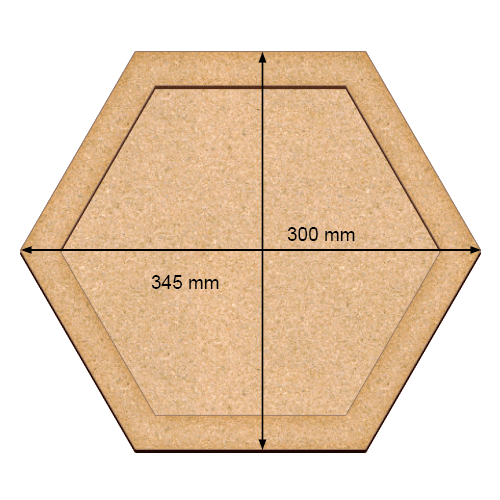 Art board Hexagon, 34,5cm х 30cm - foto 0