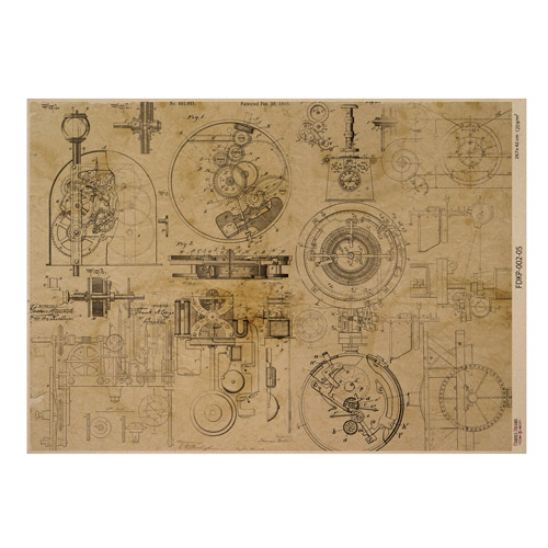 Zestaw jednostronnego kraftowego papieru do scrapbookingu Mechanics and steampunk 42x29,7 cm, 10 arkuszy  - foto 4  - Fabrika Decoru