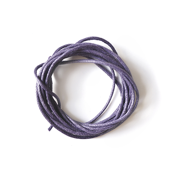 Runde Wachsschnur, d=2mm, Farbe Violett - Fabrika Decoru
