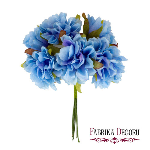 Zestaw kwiatów czereśni, niebieski, 6 szt - Fabrika Decoru