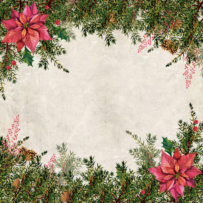 Double-sided scrapbooking paper set Botany winter 12"x12", 10 sheets - foto 4