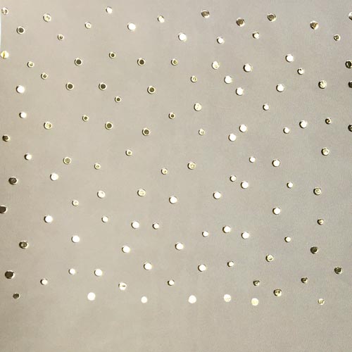Piece of PU leather for bookbinding with gold pattern Golden Drops Beige, 50cm x 25cm - foto 1