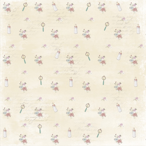 Double-sided scrapbooking paper set Baby Shabby 12"x12", 10 sheets - foto 1