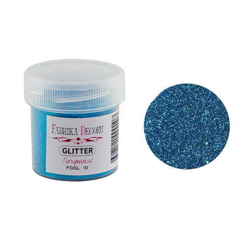 Glitter, Farbe Türkis, 20 ml - Fabrika Decoru