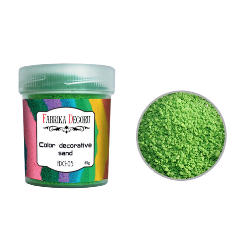 Kolorowy piasek Zielony, 40ml - Fabrika Decoru