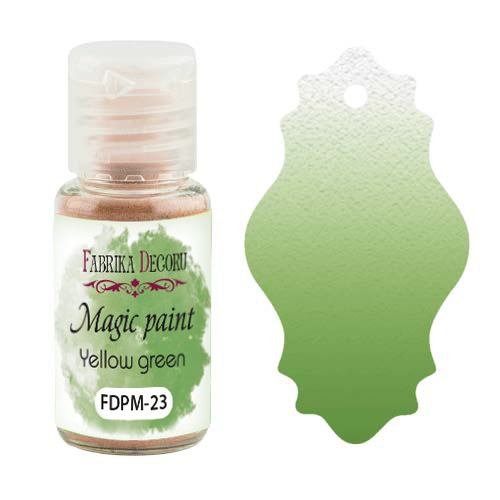 Trockenfarbe Magic Paint Gelbgrün 15ml - Fabrika Decoru