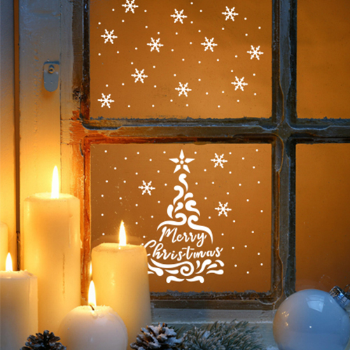 Трафарет многоразовый XL (30х30см), Merry Christmas, праздничная ёлка, #240 - Фото 0