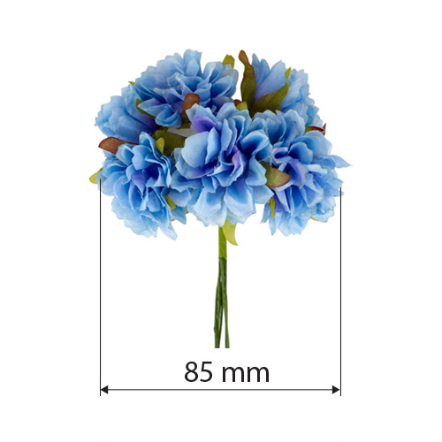 Zestaw kwiatów czereśni, niebieski, 6 szt - foto 0  - Fabrika Decoru