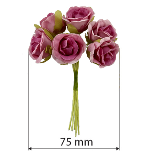 Rosenblüten, Farbe Türkis, 6St - foto 0  - Fabrika Decoru