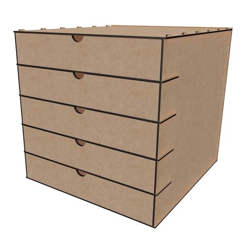 DIY Furniture organizer for stationery, art, sewing supplies, etc. 365mm x 365mm x 385mm, kit #02
