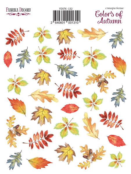Aufkleberset 35 Stück Herbstfarben #132 - Fabrika Decoru