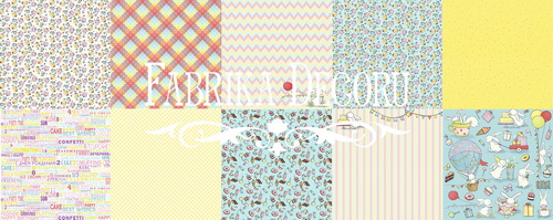 Double-sided scrapbooking paper set Bunny bithday party 8"x8", 10 sheets - foto 0