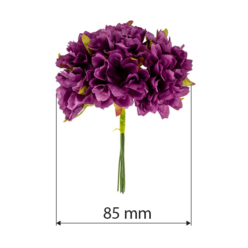 Zestaw kwiatów czereśni, purpura, 6 szt - foto 0  - Fabrika Decoru