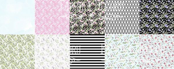 Double-sided scrapbooking paper set Wild orchid 12"x12" 10 sheets - foto 0