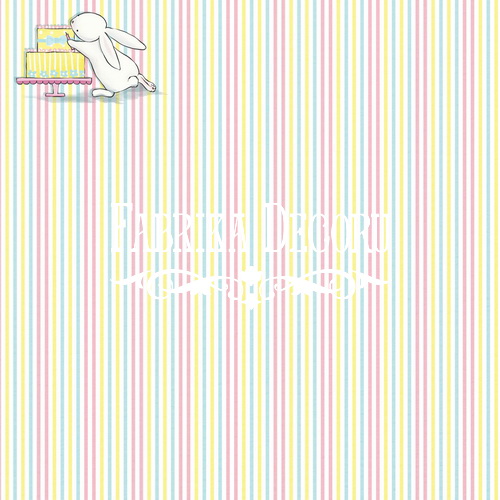 Double-sided scrapbooking paper set Bunny bithday party 8"x8", 10 sheets - foto 7