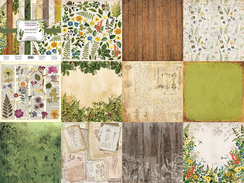 Коллекция бумаги для скрапбукинга Summer botanical story 30.5 х 30.5 см, 10 листов - Фото 0
