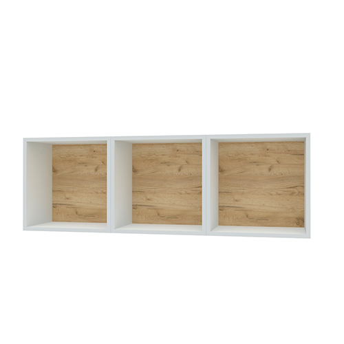 Shelf 400mm x 400mm x 250mm, White body, Back Panel MDF - foto 9
