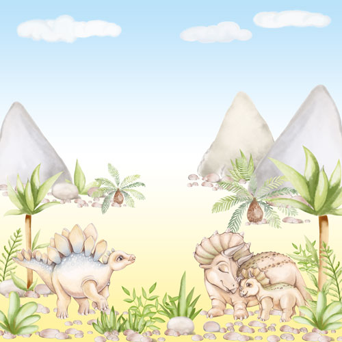 Набор бумаги для скрапбукинга Dinosauria 20x20 см, 10 листов - Фото 1