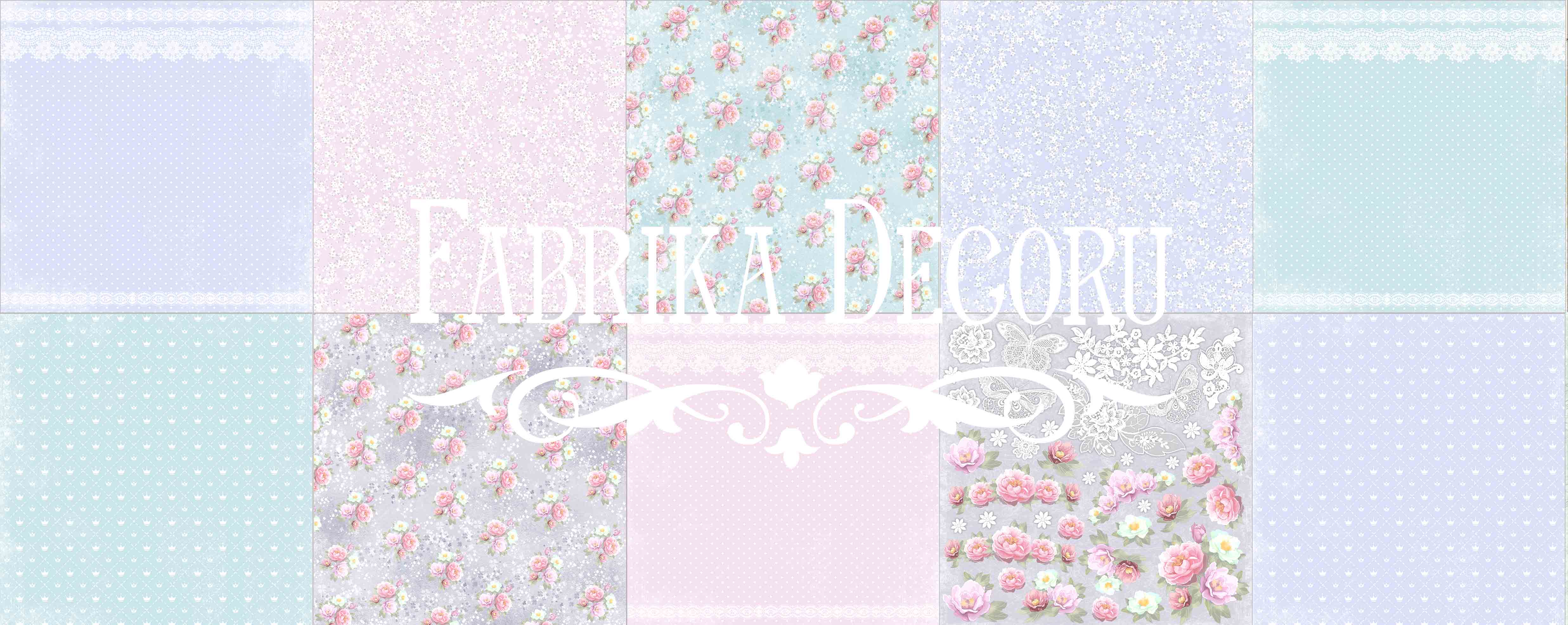 Double-sided scrapbooking paper set Shabby dreams 8"x8", 10 sheets - foto 0