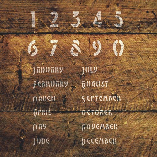 Трафарет багаторазовий 15x20см Календар на українській мові #284 - фото 0