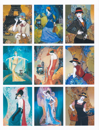 Zestaw obrazków do dekorowania "Kobiece obrazy Gustava Klimta 1" - Fabrika Decoru