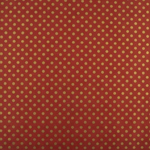 Kraftpapierbogen 12"x12" Goldene Erbsen auf Rot - Fabrika Decoru