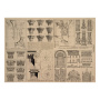 Arkusz kraft papieru z wzorem History and architecture #09, 42x29,7 cm