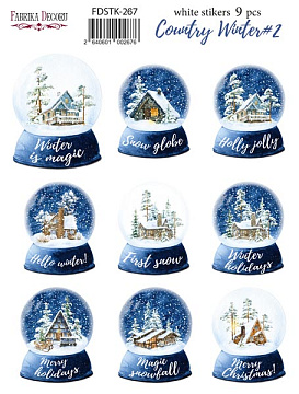 Set of stickers 9pcs Country winter #267