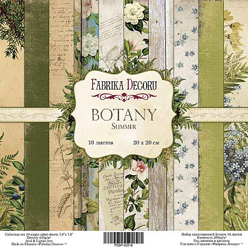 Zestaw papieru do scrapbookingu "Botany summer" 20cm x 20cm