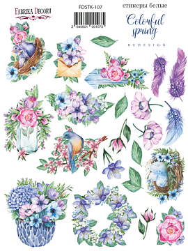 Kit of stickers  Colorful spring #107