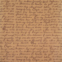 Лист крафт бумаги с рисунком "Письмо" коричневый 30х30 см