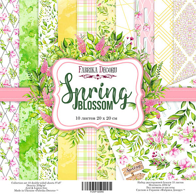 набор бумаги для скрапбукинга spring blossom 20x20 см 10 листов