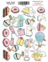 Kit of stickers 24 pcs Bunny birhtday party-1 #025