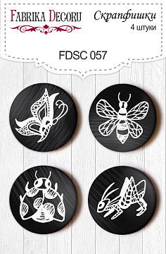 Set of 4pcs flair buttons for scrabooking #057