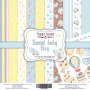 Double-sided scrapbooking paper set Sweet baby boy 12"x12", 10 sheets