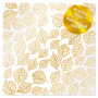 Acetatfolie mit goldenem Muster Golden Leaves 12"x12"