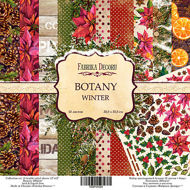 коллекция бумаги для скрапбукинга botany winter, 30,5 x 30,5 см, 10 листов