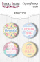 Set of 4pcs flair buttons for scrabooking "Believe in miracle" RU  #202