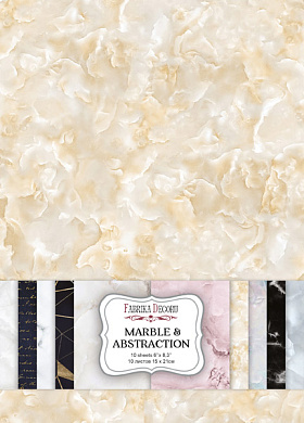 набор бумаги для скрапбукинга marble & abstraction, 15x21 см, 10 листов