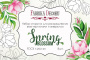 Zestaw pocztówek "Spring Blossom" do kolorowania atramentem akwarelowym EN